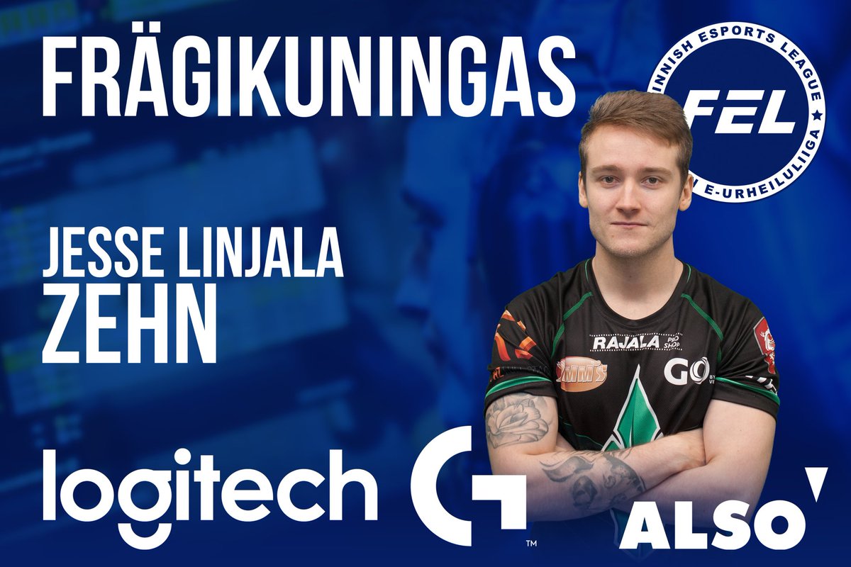 esportsfinland's tweet photo. CS-liigan viidennen kauden Frägikuningas on @HAVUgaming-joukkueen Jesse ”zehN” Linjala eli @zehncsgo! Palkinnoksi @LogitechG luovutti Linjalalle langattoman Pro Wireless -pelihiiren.

#logitechg #alsofinland @ALSOFinlandOy #csliiga #csgofi #esportsfi https://t.co/oxDj4GZLD5