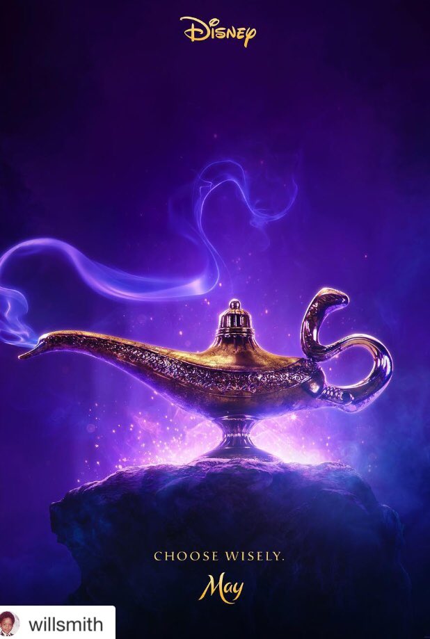 KateandLouCast's tweet photo. Repost - - @willsmith
‘LEMME OUT!! 🧞♂️ can’t wait for y’all to see me BLUE! :-) #aladdin’
Very excited to see Will Smith as the Genie and to see the remake of this classic Disney film.
.
#disney #aladdin #willsmith #genie #disneyaladdin #disneyremake #aladdinremake https://t.co/CSQmrMTIrO