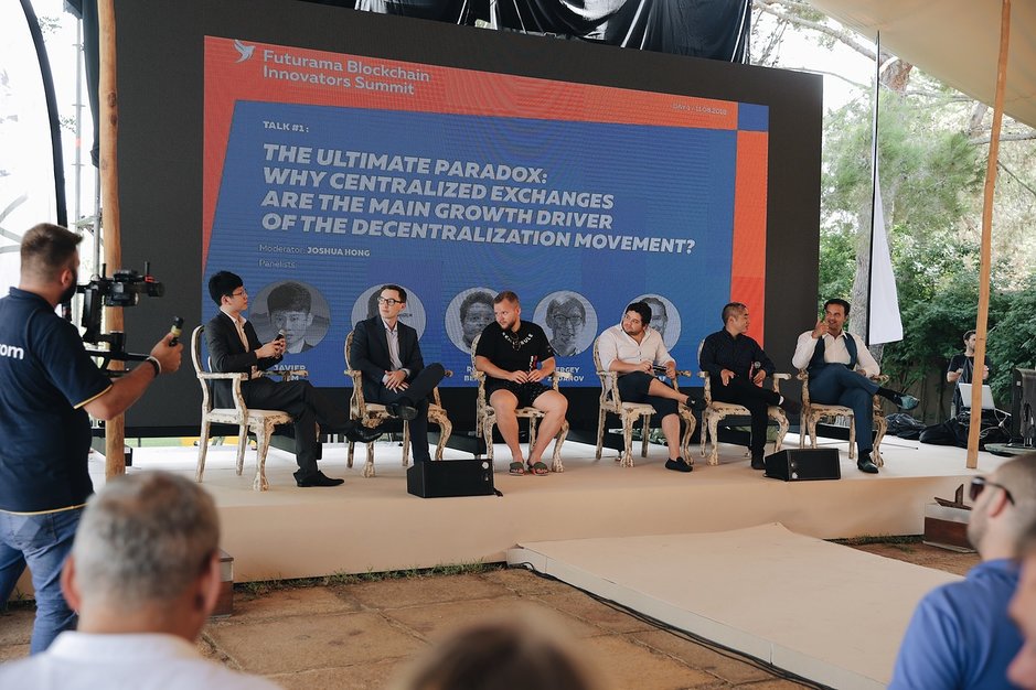 On stage at Futurama Summit <a href="/bithumbofficial/">Bithumb</a> <a href="/exmo_com/">EXMO.com</a> #UnitedTraders <a href="/bitinka/">BitInka</a> #Evercoin #Paxful exchanges!
#futuramaibiza #futuramablockchain #futuramasummit #Ibiza #blockchain #blockchainsummit #blockchainconference #crypto #cryptocurrency #futurama #conference #summit