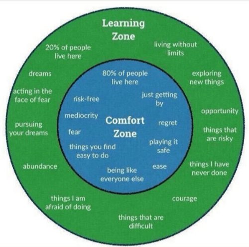 #learningzone be brave and leave your comfort zone today #growthmindset #growyourbrain @shirleyclarke_ @marlboroughpri @WendyDelf