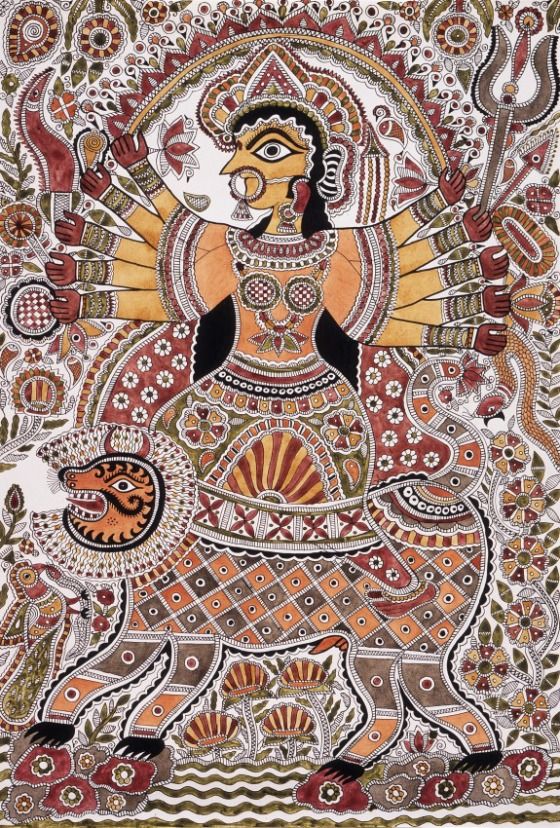  #Devi  #Goddess  #Durga found immense presence all over India, in every  #art form,  #Folk  #Arts  #folklore in form of  #devimahatyam or  #devimahatmya?? #Madhubani  #paintings  #traditionalpainting traditionally done by  #women of house too had  #Durga  #Kali etc #Navratri #Indianpainting