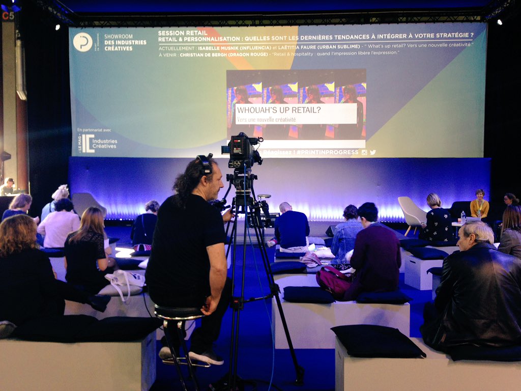 laefaure's tweet image. Je suis ce matin à #printinprogress pour parler de créativité dans le retail!