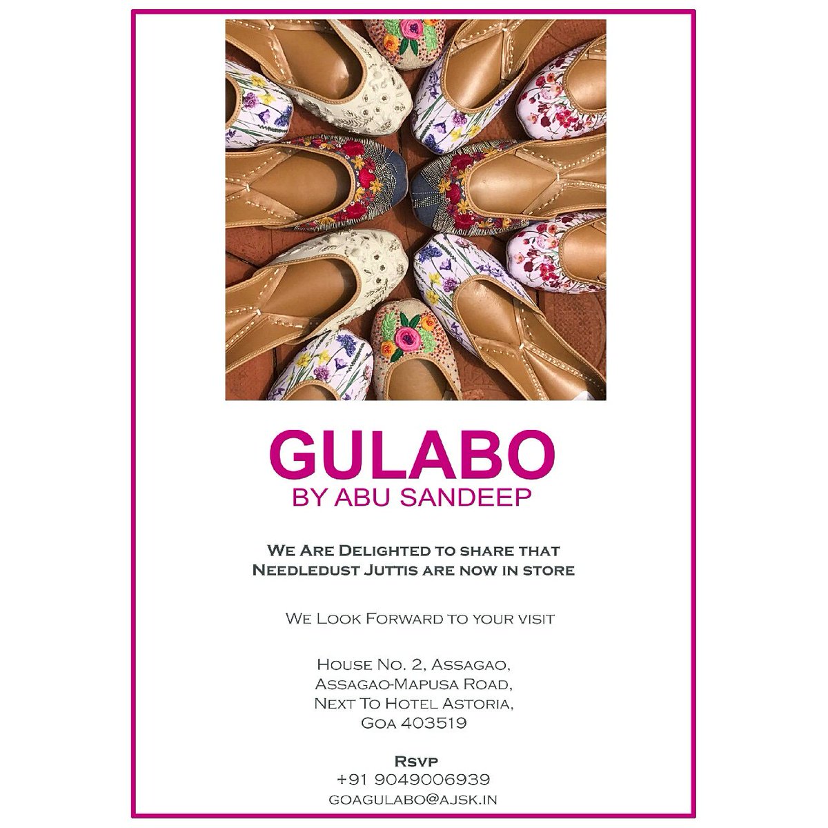 NOW IN STORE

<a href="/NEEDLEDUSTjutti/">NEEDLEDUST</a> #Needledust #GulaboByAbuSandeep #AbuSandeep #Gulabo #AJSK #needledust #needledustjuttis