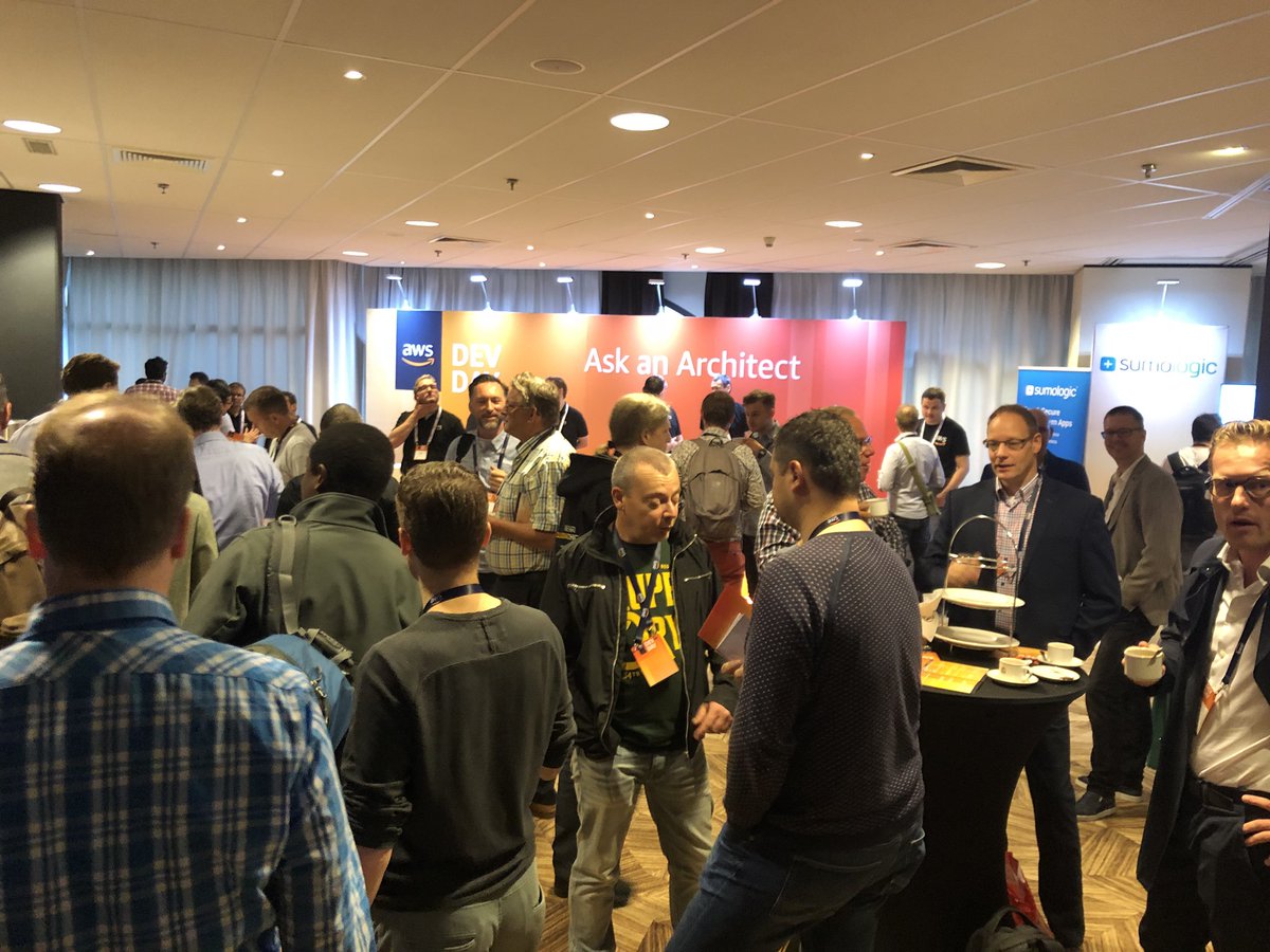 Getting started here in Zeist! #awsdevday with 3 packed rooms