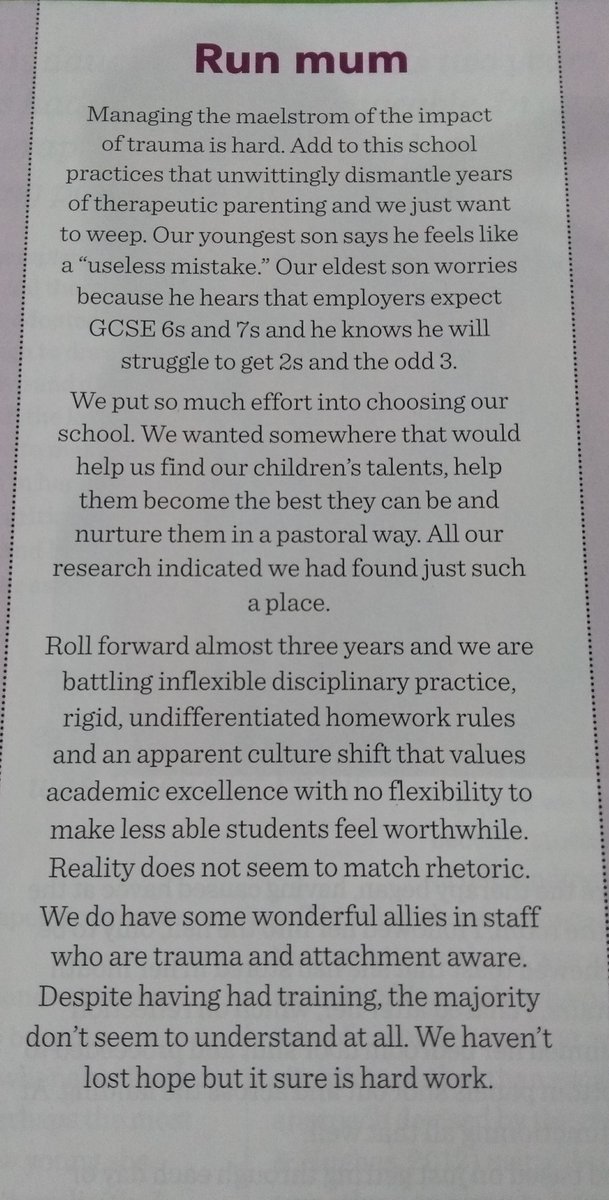 dianatremayne's tweet photo. A couple of perspectives from an adoptive parent and child. If you are a teacher (or just a human being), please take a quick look. Via @AdoptionUK #adoptiontoday https://t.co/ollAi1QqUp