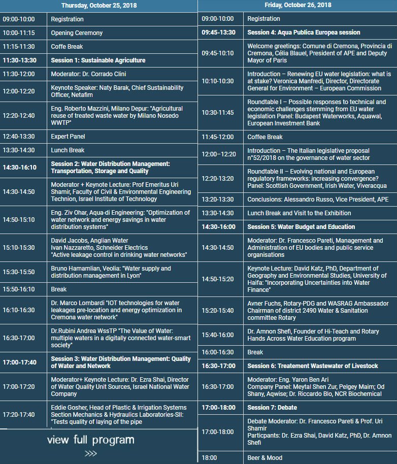 #WATECITALY2018 - #CONFERENCEPROGRAM - ow.ly/cipM30mbDox
#WATECItaly visitors, join now to the #chance2meet #networkingtool.
#B2B #networking #livestock #watertechnologies #waterinnovations #watermanagement #sustainableagriculture #pollution #irrigation #wastewatertreatment