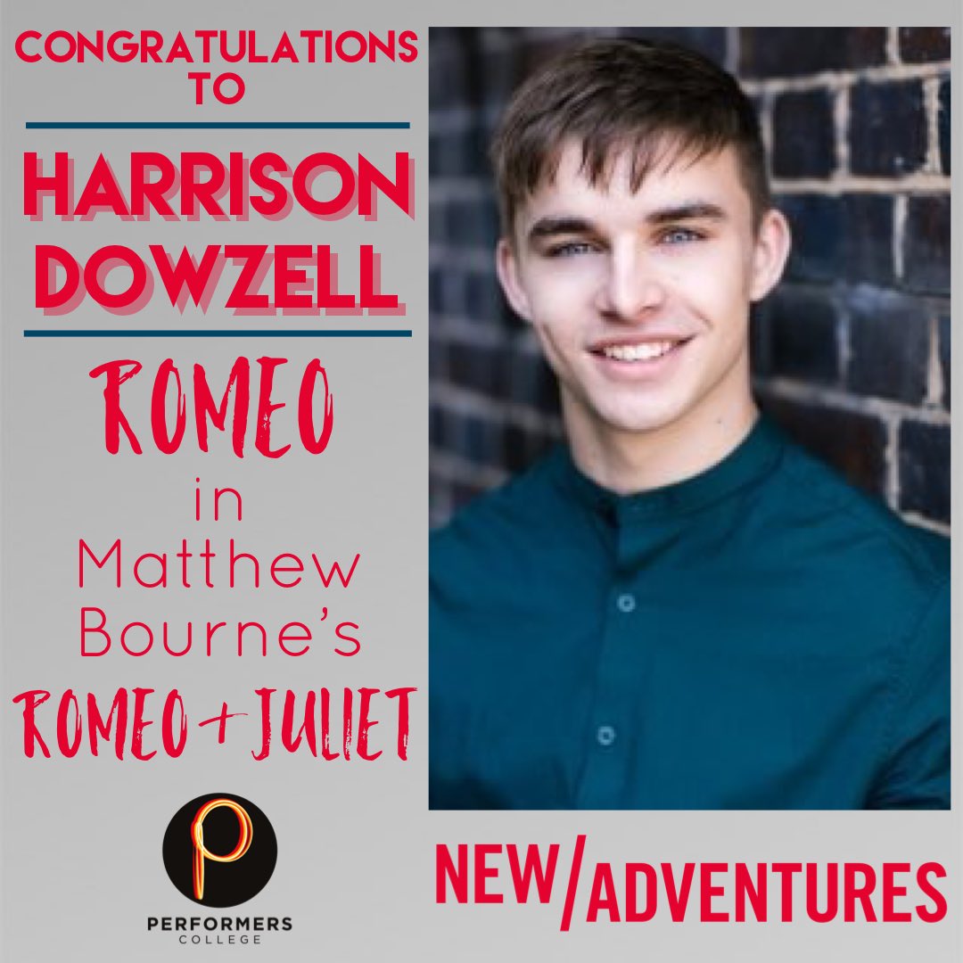 PERFORMERS_COLL's tweet image. Incredible news announced this morning for current 3rd yr student Harrison Dowzell who will make his professional debut in the principal role or Romeo in @SirMattBourne @New_Adventures creation of the World Premiere or Romeo &amp;amp; Juliet next year!!! CONGRATULATIONS HARRISON 😱🙌‼️