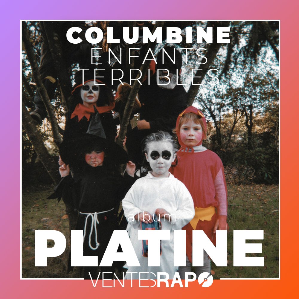 BillboardFr's tweet photo. 💿🇫🇷 L'album #ENFANTSTERRIBLES de Columbine est certifié disque de platine !

(100.000 ventes physiques + téléchargement + streaming) https://t.co/YHE86jmORK
