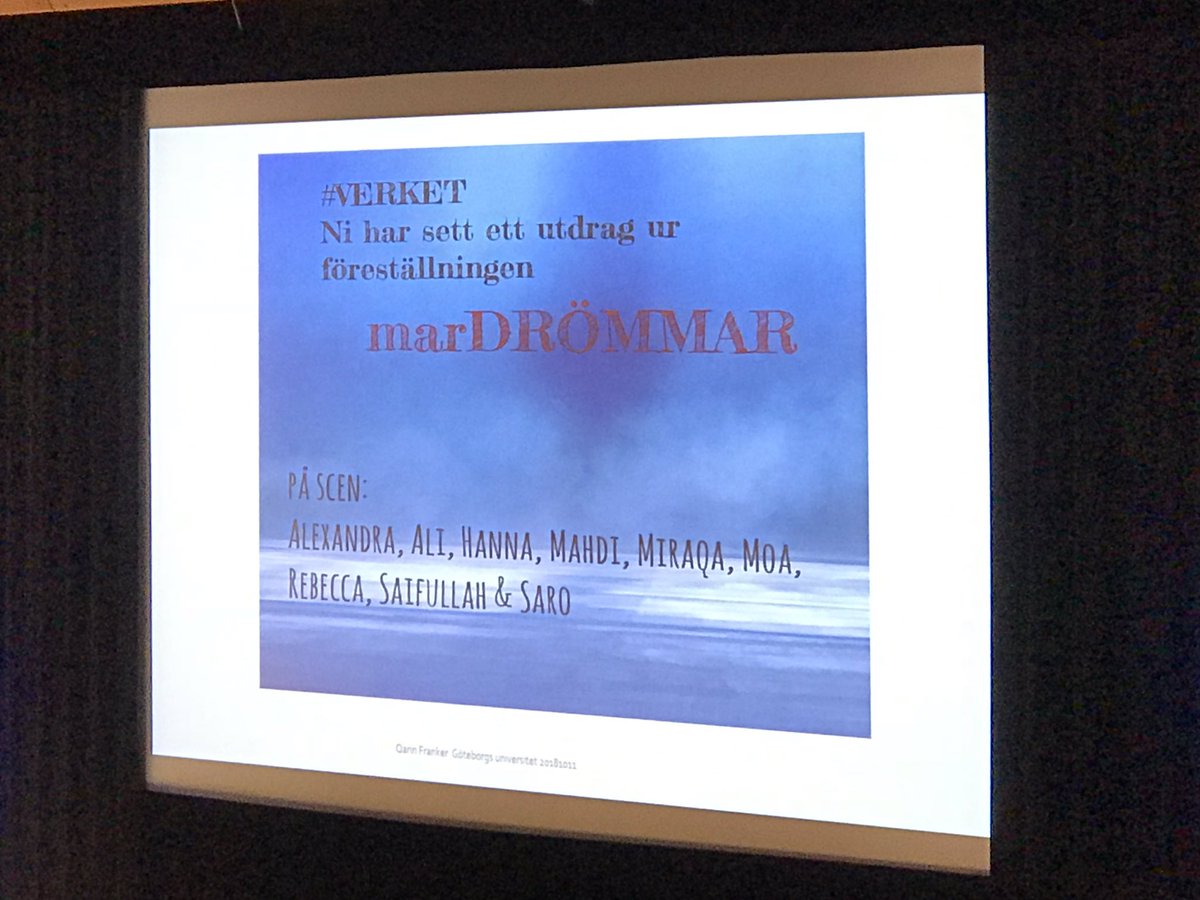 TeacherMe2's tweet photo. Tårar på #sympos18 när dessa fantastiska ungdomar gestaltar det som varit en del också av mitt liv i mer än ett år. Psari Azizam, du skulle också ha sett detta idag. Önskar att alla i Sverige förstod. Tack till er ungdomar för ert fantastiska utdrag ur marDrömmar. @vistarinteut https://t.co/f00q0IMEl1