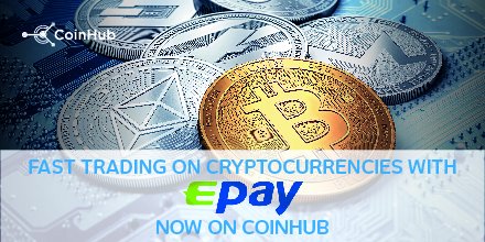 CoinhubEX's tweet image. At @EpayGlobal,  you can enjoy multiple payment options. We accept E-currency, wire transfer, offline exchangers, as our deposit and withdraw methods. Register on #CoinHub to take advantage of Epay benefits: coinhub.io