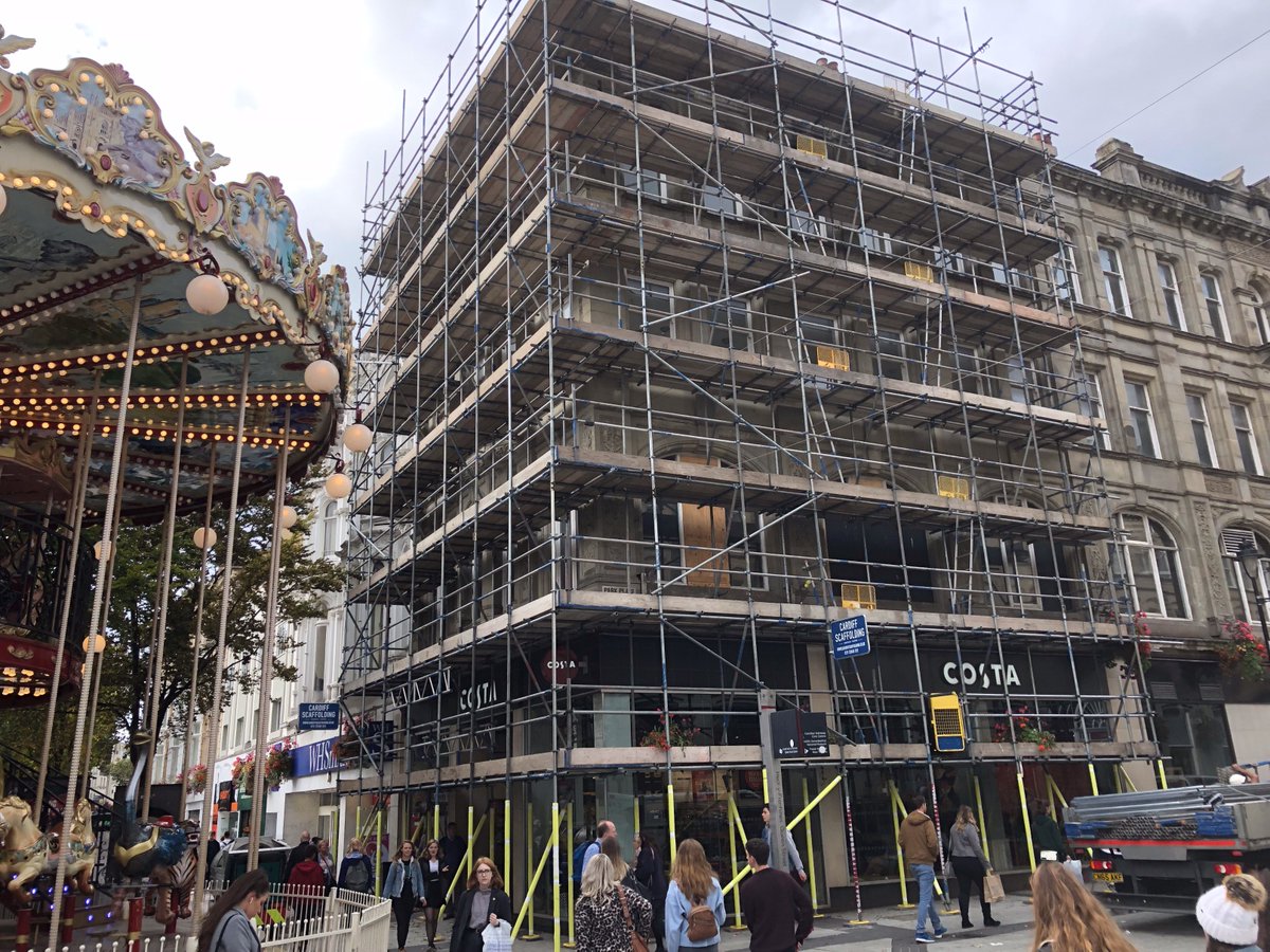 First phase complete at Queen Street for GI UK.
#Scaffolding #Cardiff #Wales