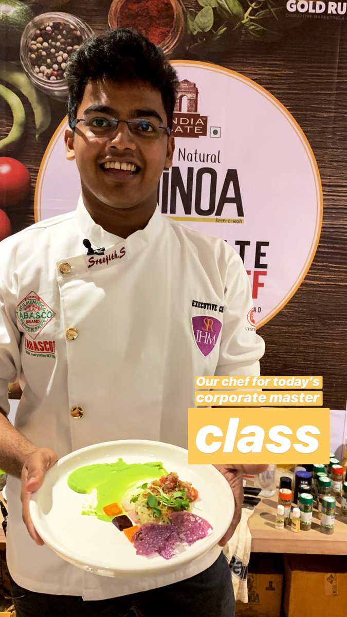 IndiaGateFoods's tweet photo. Our MasterChef Sreejith Shreenivasan wowed the crowd at WeWorks with his finger licking Quinoa Ricotta cake.
#CorporateMasterChef #MadeWithQuinoa #IndiaGateFoods https://t.co/u7CdHkKxvf