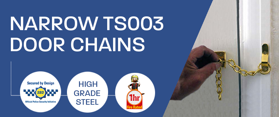 UAP_Limited's tweet image. Offer your customers the best door security solutions to keep burglars out. Our Narrow TS003 Door Chain is @securedbydesign and can exceed a breaking force of over 2kN (200kg)! 💪🏼 ow.ly/SnrX30maJqd #HomeSecurityMonth