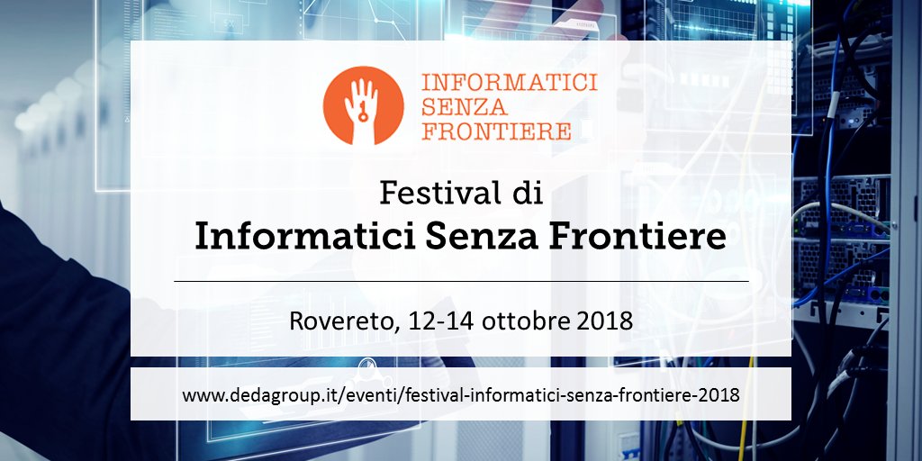 DEDAGROUP_ICT's tweet photo. Domani, nell'ambito di #ISFestival @informatici, il nostro @ncracchi presenterà #InnoWEEE, progetto volto a sensibilizzare i cittadini sul recupero dei rifiuti elettronici. Appuntamento alle 9.30 presso il Teatro Zandonai di Rovereto (TN). https://t.co/5PoG2Sulud https://t.co/4JNe3H2uXk