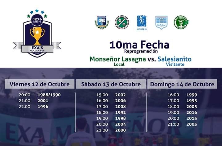 Esta es la programación para el fin de semana. #exasgoldencup #examonseñor #exasale #exacristorey #exacasj #exasanjose #niveamen