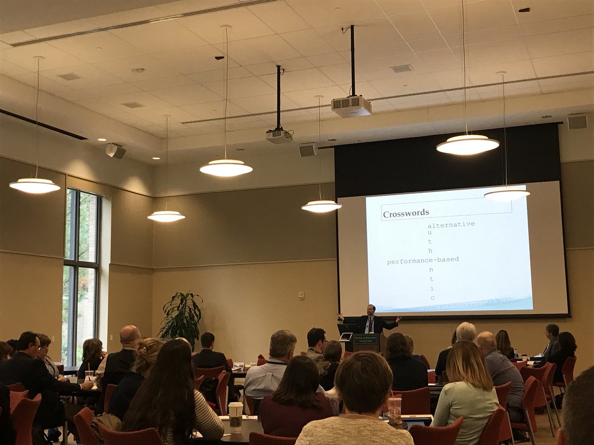 billsterrett's tweet photo. Reflecting on performance assessments and real-world significance at #CREATE2018 with Gareis https://t.co/s5C3F66kmo