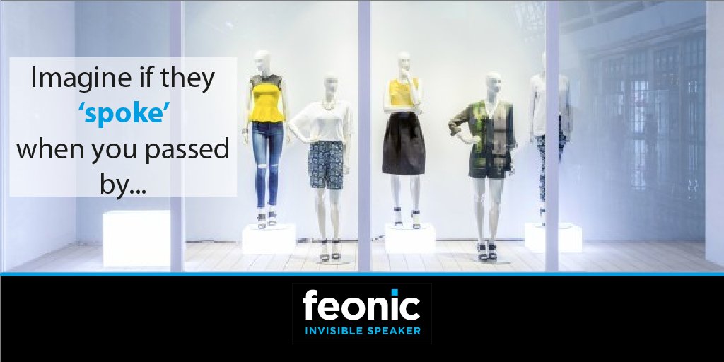 Feonic's tweet photo. Imagine a retail window display talking to you as you passed by. Now it's reality with Feonic's Whispering Windows that turn any window into a speaker. Now window displays can be heard as well as seen!
#whisperingwindow #invisiblespeaker #retaildisplay https://t.co/5ssvt2E7LD