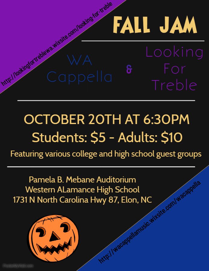 Fall jam with <a href="/WA_LfT/">Looking for Treble</a> is SO SOON!! Be there!!