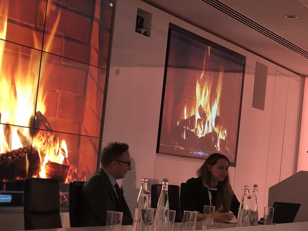 Nasserak's tweet photo. A fireside (almost literally!) chat with Charlotte Walker Osborn and Chris Ives on insuring risk in TMT contracts. @ESTMTlaw https://t.co/PUzPOll6fa