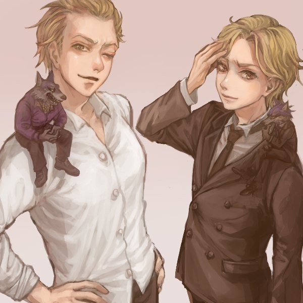 強欲マイクと賢狼ロディ マイクとロディは相棒なイメージ強い 人狼ジャッジメ 安眠中のイラスト