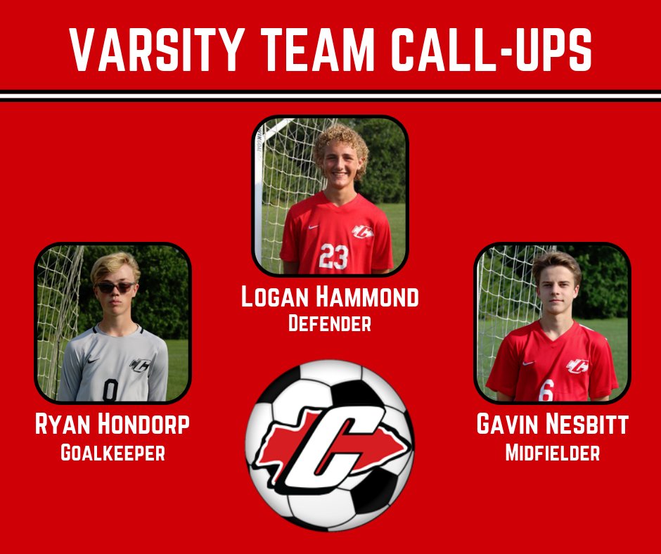 CantonBoySoccer's tweet photo. Congratulations to Ryan, Logan and Gavin for being called up to the Varsity squad for the State Playoff run...Go Chiefs! https://t.co/2WGCwG1h4M