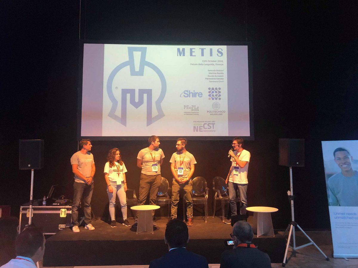 necstlaboratory's tweet photo. Pitch session al Rare Disease Hackathon per i ragazzi del #NECSTLab

#rarehack2018 #shire #polimi https://t.co/xSyhvICSXN