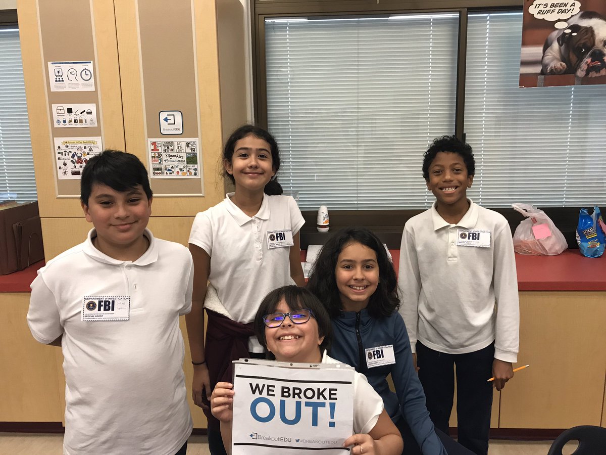 MsErnst201's tweet photo. We had so much fun during the branches of government themed breakout edu! We all escaped! #d83shines @RoySchoolBulls https://t.co/p4NyFS2687