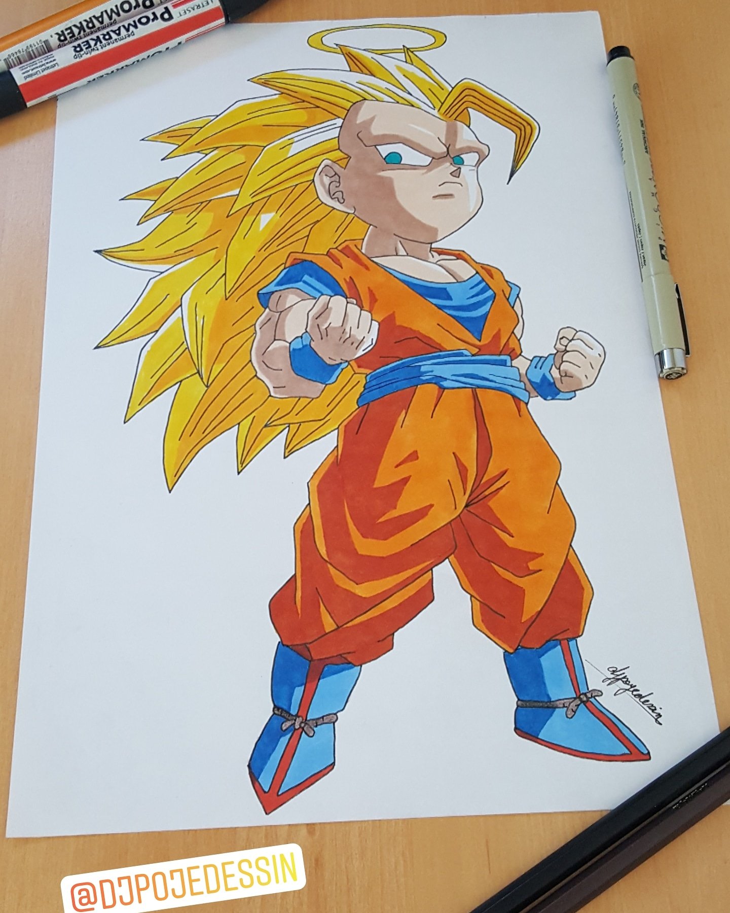 Anime drawings on X: super saiyan 3 Goku drawing #anime #dbz