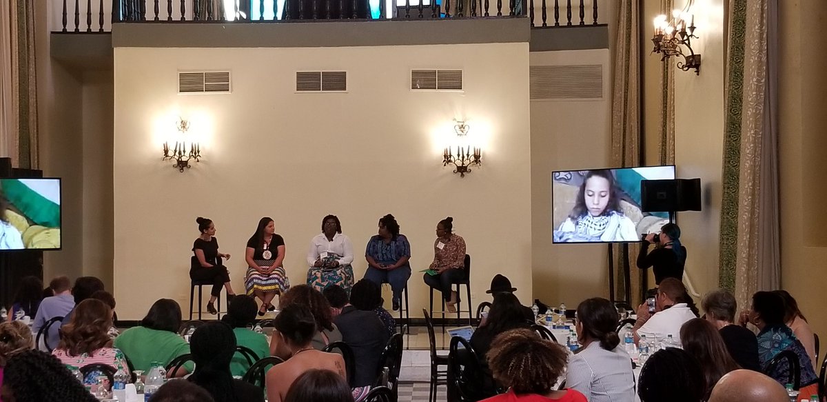 Fortunate to listen to these young activists from Palestine, Belize, And Puerto Rico on the moment they felt injustice, in their communities, and their lives. #G4GC <a href="/cpowellschool/">Colin Powell School for Civic & Global Leadership</a> students on later today!