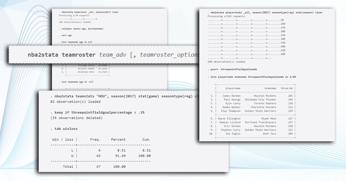 Stata_fr's tweet image. Avec le début de la nouvelle saison dans une semaine, nous avons une nouvelle commande pour #webscrape des données. Kevin Crow explique comment extraire des données #NBA en ligne. bit.ly/2IPcaYz #StataBlog