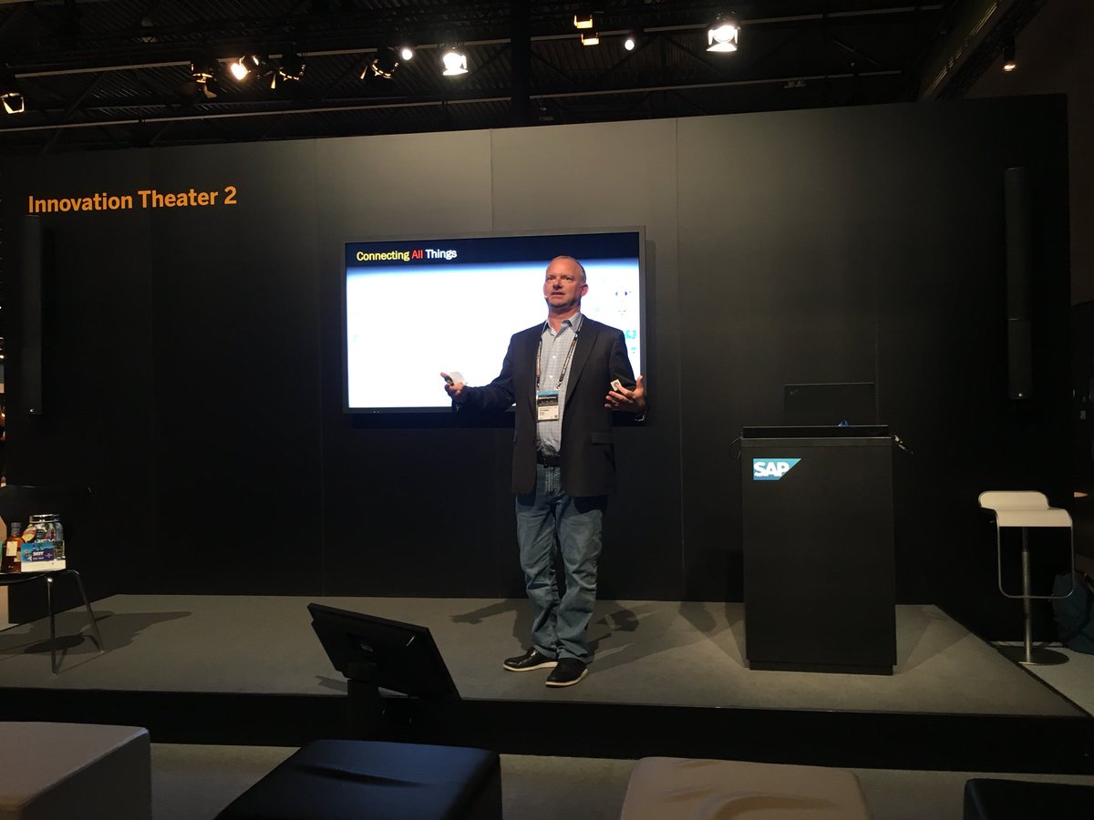 dbrockington's tweet photo. Physical items can become hyperlinks with embedded NFC tags. Digital and Physical convergence with Christian Delay at #SAPCXLive . @ThinfilmNFC https://t.co/mrs1AzsLzh