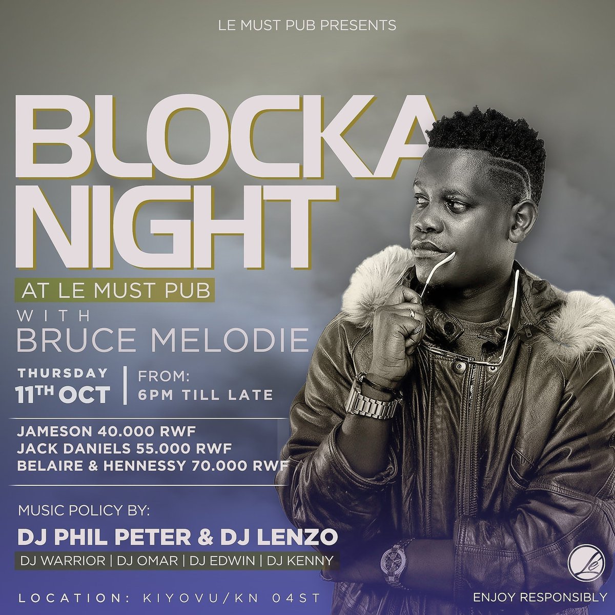 philpeter250's tweet photo. A quick remind of the Thursday Plot #Lemust 2night we gonna Party with #Blocka hitmaker @BruceMelodie 
#Thursdayatlemust https://t.co/TnNMZQlf6y