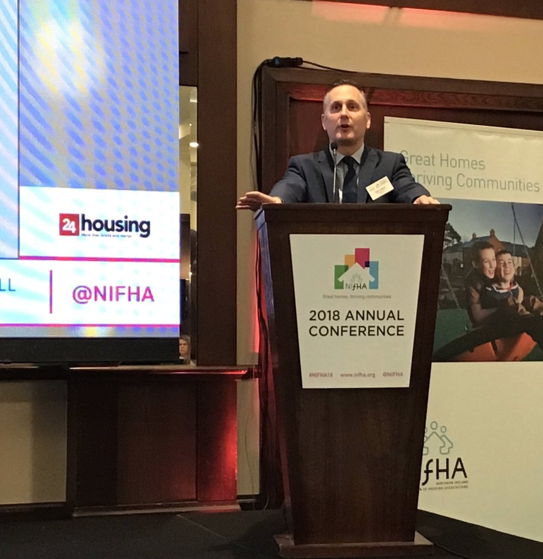 DecisionTime's tweet photo. Today we’re at the @NIFHA Annual Conference at @RoeParkResort. Great line up of speakers and big turnout. Looking forward to meeting some clients and making new connections #nifha18 #ukhousing https://t.co/FKYnIqD1Mg