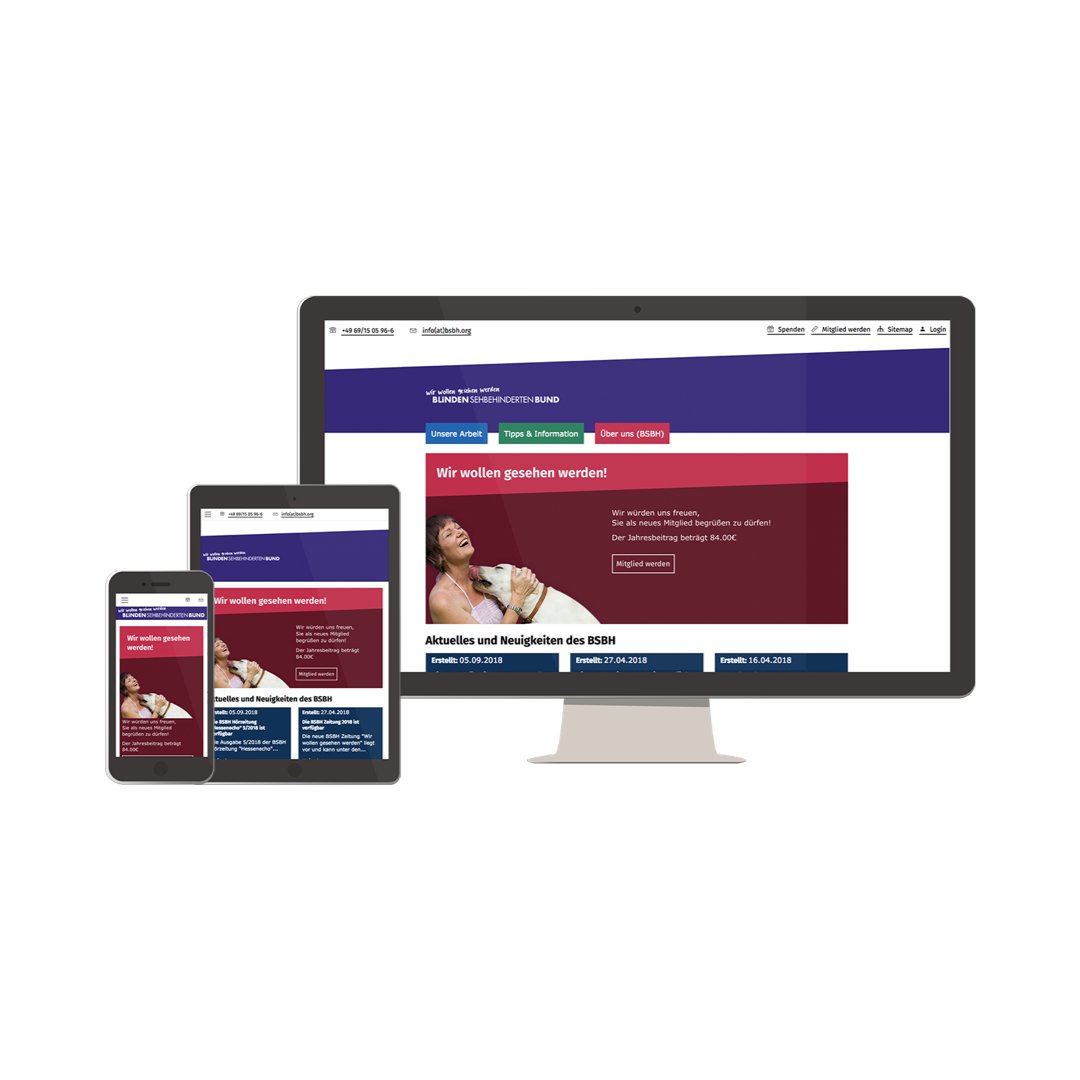 dkd_de's tweet photo. // #Barrierefrei ins Netz. //
Die neue, responsive Website unseres Kunden Blinden- und Sehbehindertenbund in Hessen e.V. ist online und erzielt 98 Punkte im #BITVScore. Erfahrt mehr dazu unter https://t.co/IvwoTUgqLL.
#dkd #TYPO3 #digitalagentur #since1998
#website #relaunch #new https://t.co/EuFnf5lz6t