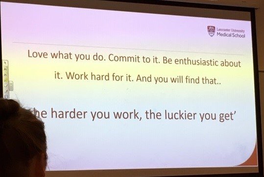 LU_SportsExSci's tweet image. Inspirational words for our @LU_SportsExSci students this morning from @DrTheoBampouras, @cgaffneyphd @mgswainson @boblauder and Dr Sarah Powell, talking about their career journeys. #PerformancePerfected