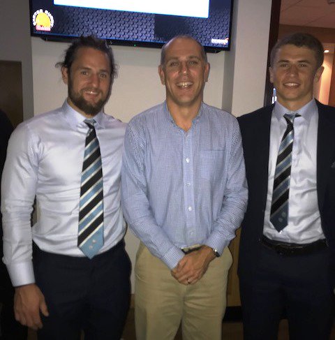 Thanks <a href="/ExeterChiefs/">Exeter Chiefs</a> &amp; <a href="/SandyParkExeter/">Sandy Park Exeter</a> for a great Player Sponsors Evening. We had a great time and it's always nice to catch up with Michele Campagnaro and <a href="/Hskinner10/">Harvey skinner</a>
