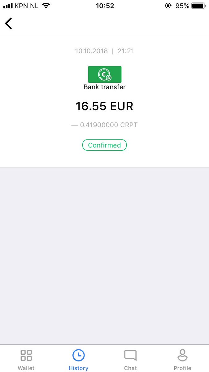 I did my second transfer from btc to IBAN bankaccount with Crypterium app. It took less than 14 hours to arrive (crypto to fiat) #FirstCRPT #Crypterium 🚀