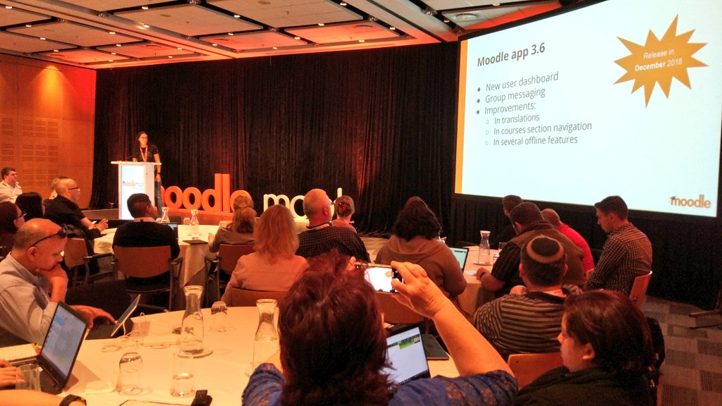 moodlemootafr's tweet image. Our developer @sara_arjona talks about the upcoming new features of @moodleapps that will improve mobile learning and teaching #MootAFR18