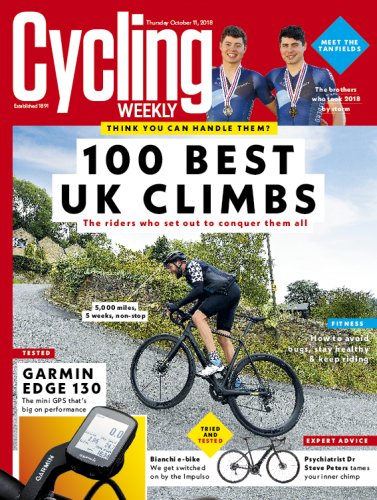 Cycling Weekly magazine October 11 2018 issue is out now and <a href="/findlaterjames/">James Findlater</a> has made the cover! Get yours now for the inside story from <a href="/100Climbs/">Simon Warren</a> on how 3 amateur cyclists took on the biggest cycling challenge of them all! #100climbs #RideThemAll #charitycycle #donate