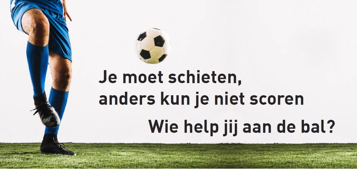 Wie help jij aan de bal? #bva18

De Beursvloer vindt dit jaar plaats op 8 november a.s. in het <a href="/AlmereCityFC/">Almere City FC</a> . Wethouder <a href="/JerzySoetekouw/">Jerzy Soetekouw</a>  geeft het startsein  beursvloeralmere.nl Met @Mootjehersi @RabobankAlmere <a href="/vba_almere/">Bedrijfskring Almere</a>  <a href="/MooiZoGoedZo/">MooiZoGoedZo</a> @VMCAalmere