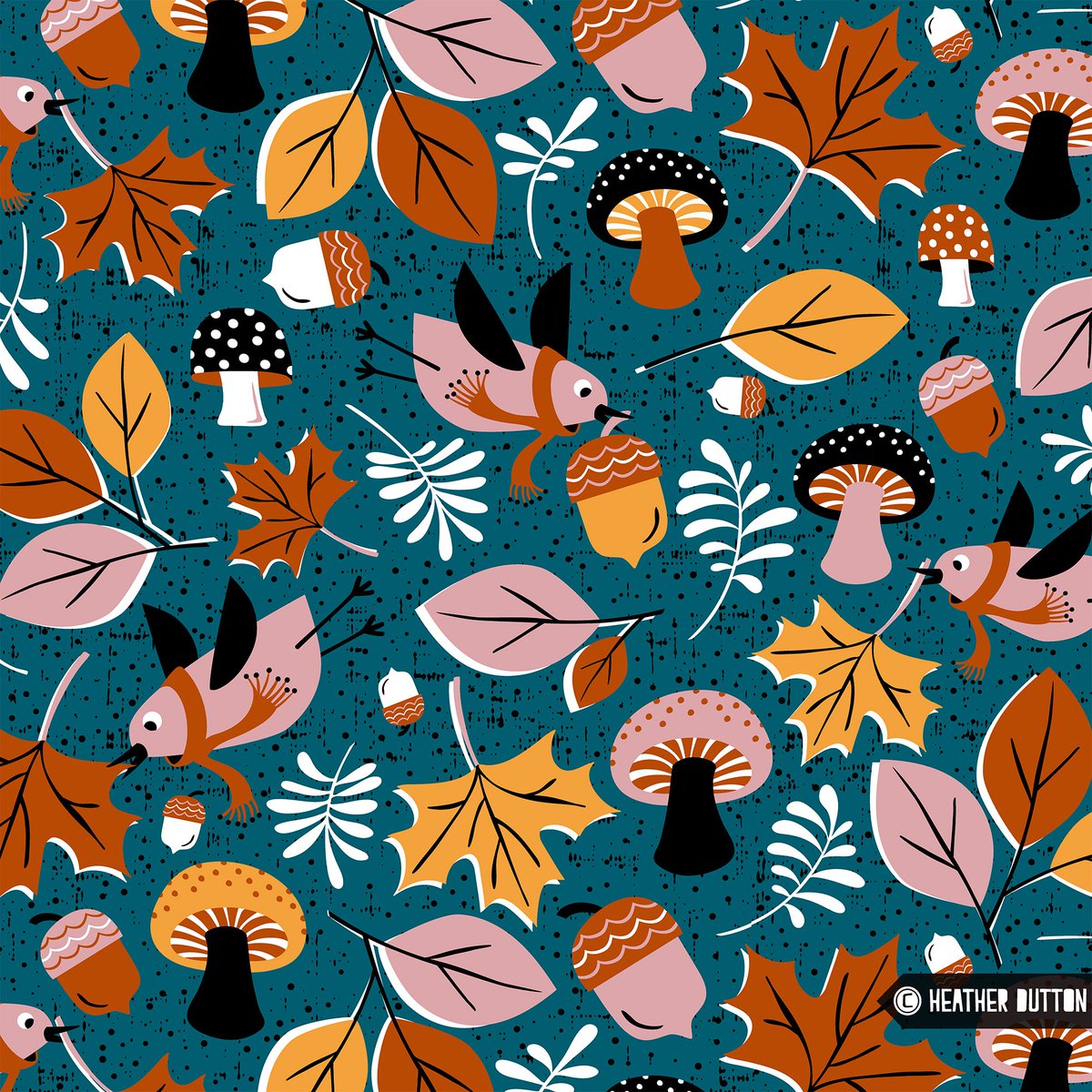 HangTightStudio's tweet photo. Sweet birdies wrapped in scarves gathering up their autumn harvest 😊 https://t.co/EOKabZjYSc

#spoonflower #printandpattern #surfacedesign #textiledesign #patterndesign #autumnprints #illustration #fallpatterns #kidsprints #fabric #wallpaper #giftwrap https://t.co/C5kbEgbDjH