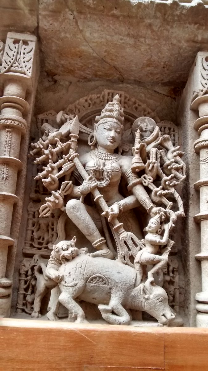 Famous  #waterconservation structure  #Rani ki  #Vav, it was to save  #water or  #Rain  #runoff too! for use  #people  #travelers etcalso has  #devi  #durga  #Mahishasurmardini  #Sculpture #IndianSculpture #Navratri #DeviMahatmya