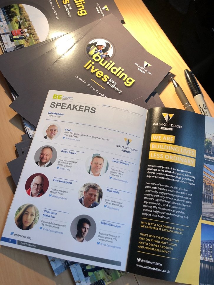 WillmottDixon's tweet photo. We are chairing a session on development opportunities @BENetworking West of England Conference today. #growingregion #opportunites #WOEEGC18 https://t.co/5UdQArAzin