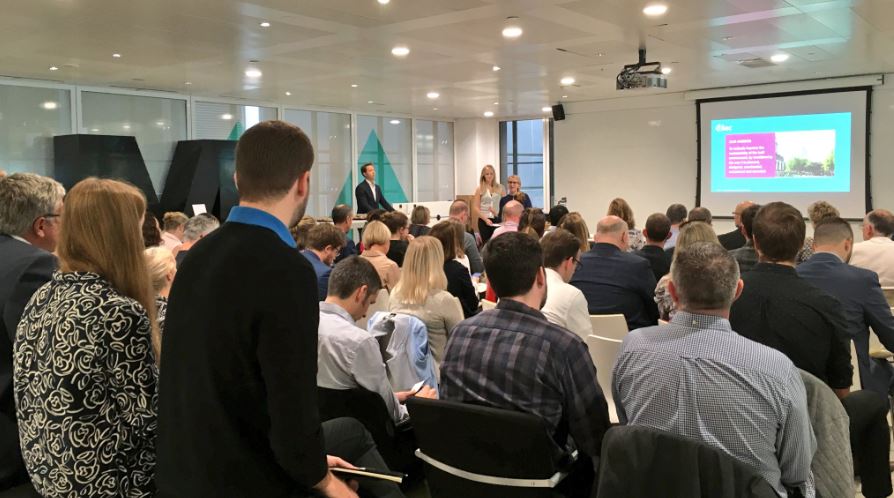 UKGBC's tweet photo. Interesting presentations from UKGBC members at @CradletoCradle #buildpositive event from @ShawContract and @mosatiles discussing how their products are #circular.
Picture courtesy of @vicki572.
#sustainability #wellbeing #circulareconomy https://t.co/44NRHoHOwW