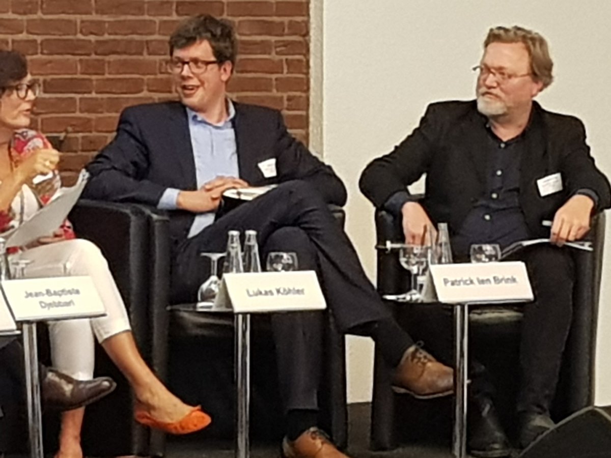 RNE_DE's tweet photo. Lukas Köhler states that their will be transition of jobs in the context of sustainable development. "We need answers for the people who are not highly flexible, otherwise we will lose them." @koehler_fdp #eeac26 https://t.co/kKjaazS8Tj
