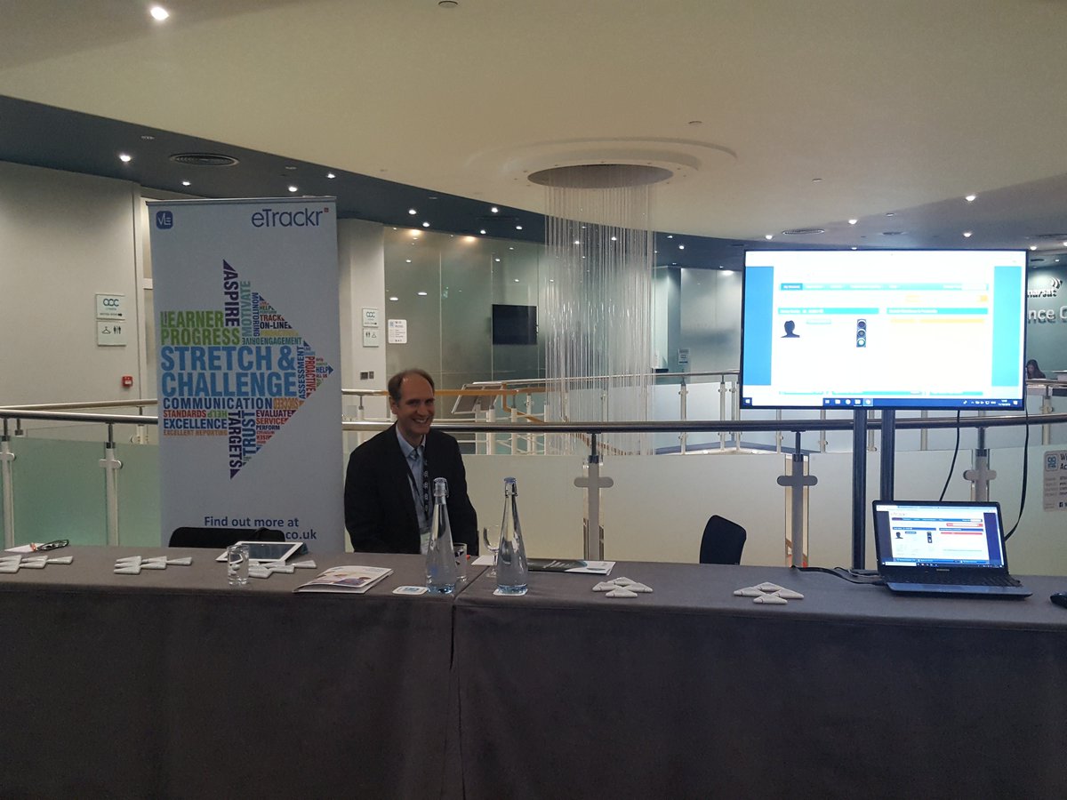 VLESupport's tweet image. We are proud to be Headline Sponsors of #aocdata Conference today! Come over for a chat with Mark and Sarah #eTrackr #eConsole #eNotify