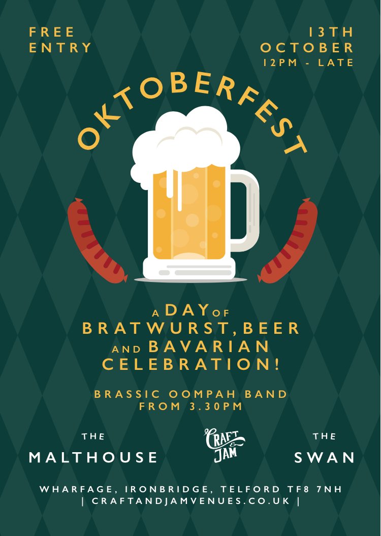 The weather forecast this weekend won’t dampen our spirits 🌧 (or our clothes) as we have marquees for our outdoor areas! 

Did you know it is also ‘Apple Day’ in the Gorge on Saturday? 🍎 shropshireappletrust.co.uk 

So much going on, Ironbridge is the place to be! 🍻