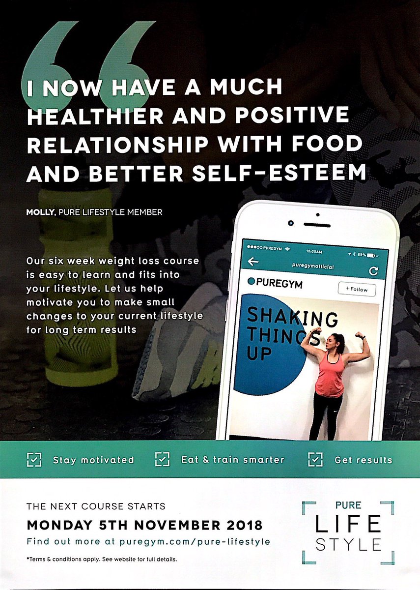 PureGymOval's tweet photo. We have just launched our new Pure Lifestyle course, available now! Pure Lifestyle is a 6 week exercise &amp; nutritional based course, run by our PT's for you. The course is just £20 for members &amp; £34.99 for non-members. For more information please go to https://t.co/Lwvkkpw6UN https://t.co/SqsodYMMiv