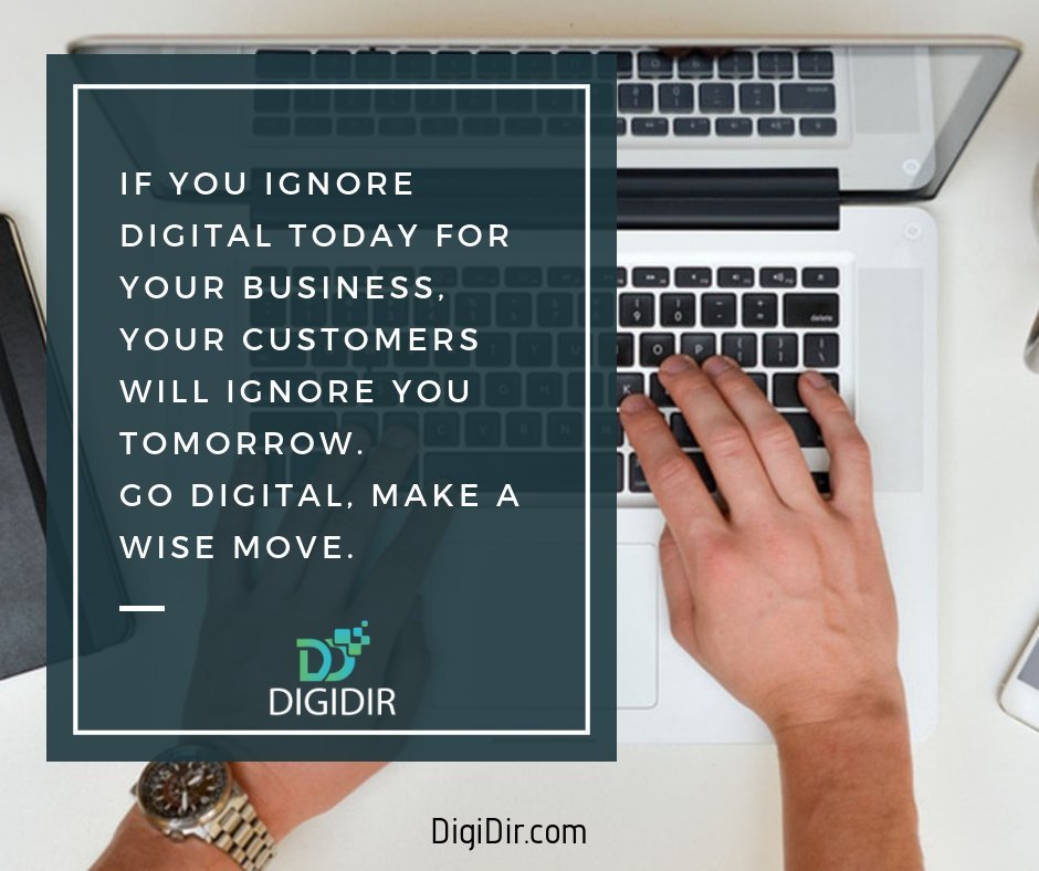 shivamsingh0022's tweet photo. If you ignore #Digital today for your business, your customers will ignore you tomorrow. 
Go Digital, make a wise move.
.
.
#digidir #digitalmarketing #OnlineMarketing #onlineshopping #Internetmarketing #growthmarketing #viralmarketing #seo #smo #web #sem #ppc #contentmarketing https://t.co/mO6hM8W0J1