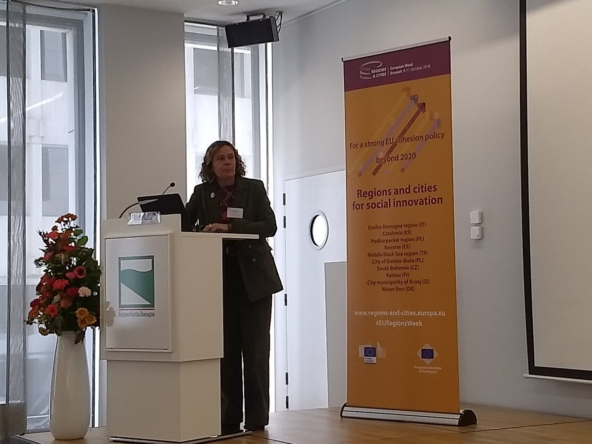Social__Seeds's tweet photo. @RobertaDallOlio of @ErvetER, president of @Eurada_RDAs and partner in @RaiSE_Interreg: "With RaiSE we set out to understand the skills and knowledge gaps inside of #socents. It encouraged us to make a mapping of #socents in @RegioneER." #Cohesion4SocEnt #EURegionsWeek #Skills https://t.co/lORjvqGKOK